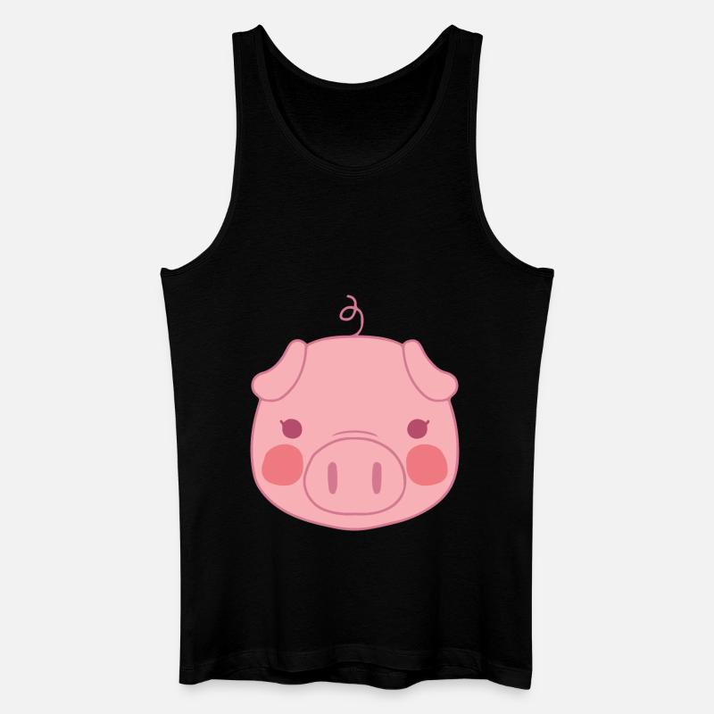 Schwein - Männer Bio Tank Top - Schwarz