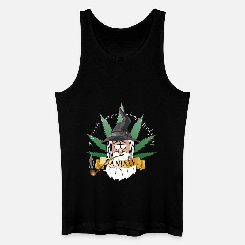 GANJALF - Männer Bio Tank Top - Schwarz