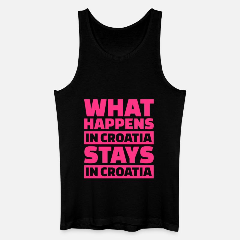 Kroatien - Männer Bio Tank Top - Schwarz