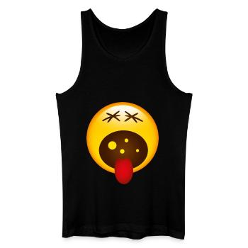 Smiley Screaming - Männer Bio Tank Top - Schwarz - Vorne