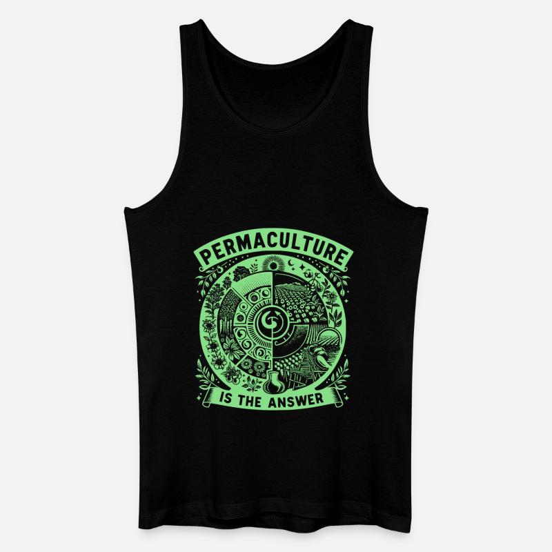 Permaculture Is The Answer - Männer Bio Tank Top - Schwarz