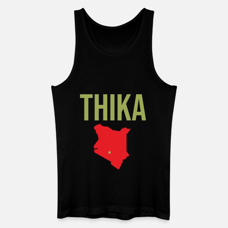 Thika Kenya Souvenir - Männer Bio Tank Top - Schwarz