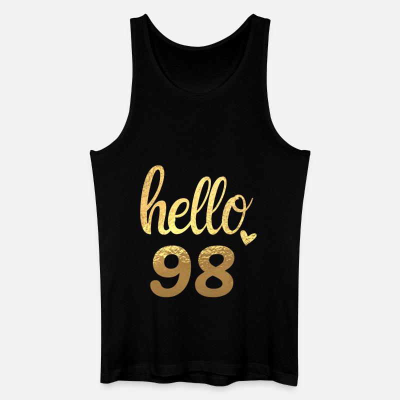 Hallo 98 gold - Männer Bio Tank Top - Schwarz