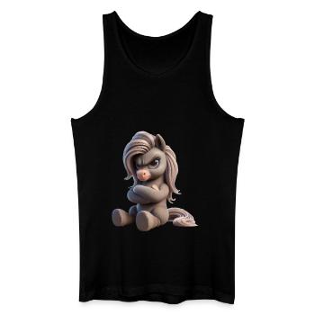 Pony grim 1 - Men’s Organic Tank Top - black - Front
