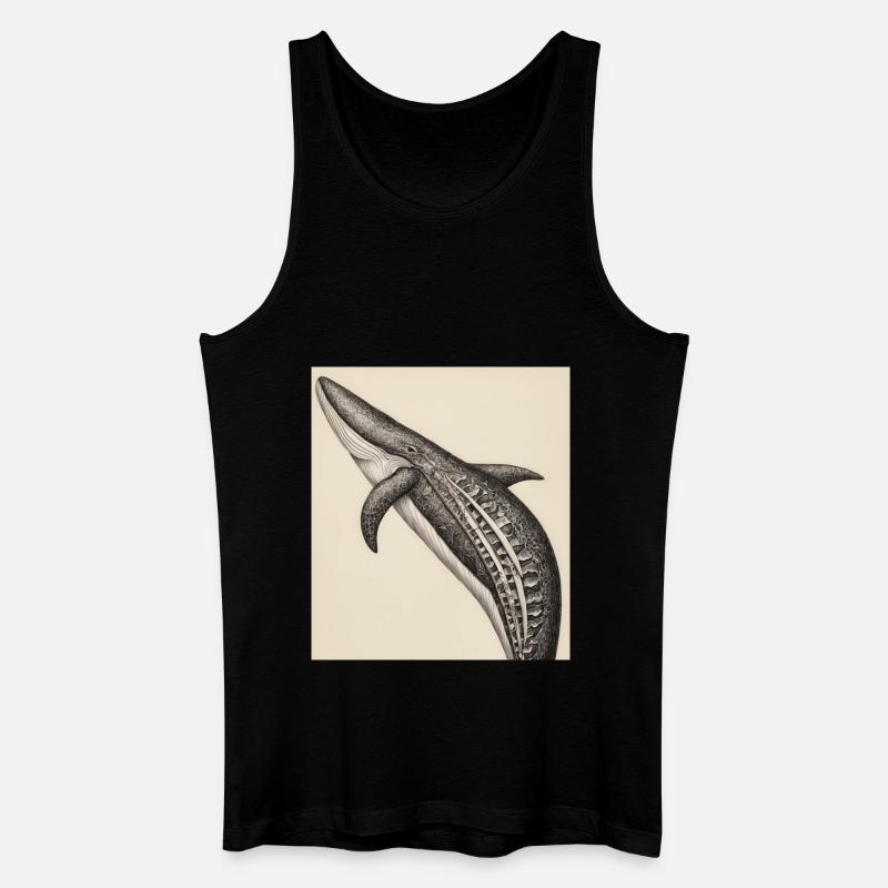 Anatomie der Wale - Männer Bio Tank Top - Schwarz