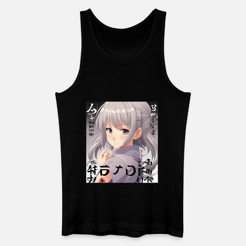 Anime - Männer Bio Tank Top - Schwarz