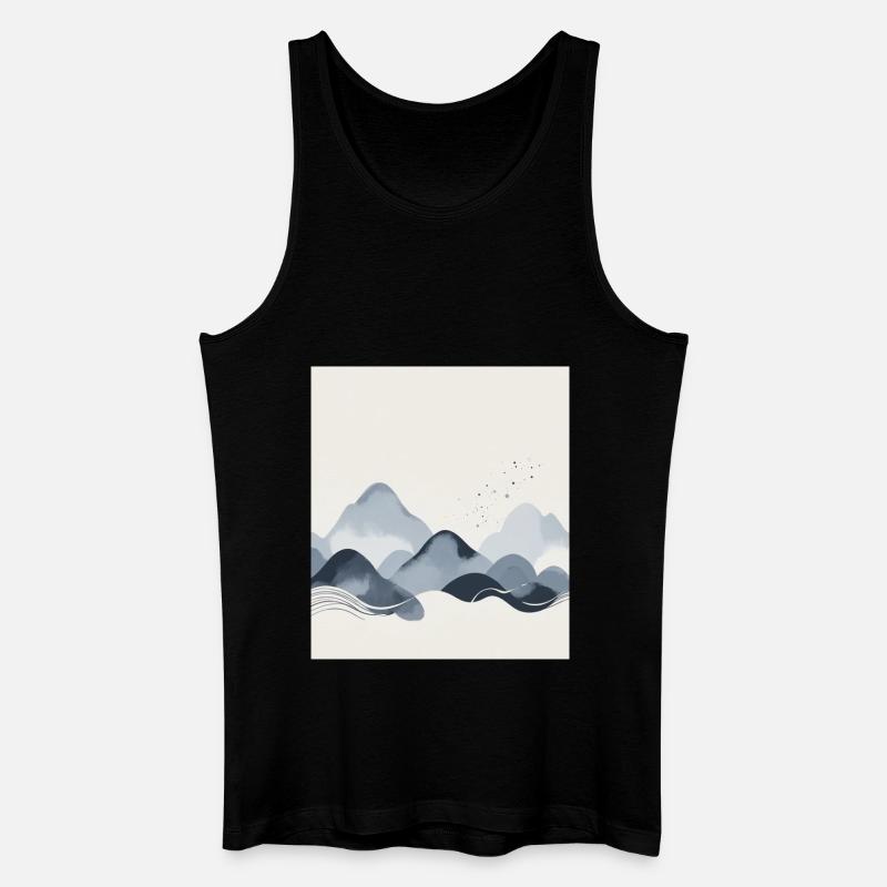 Abstrakte Berge - Männer Bio Tank Top - Schwarz