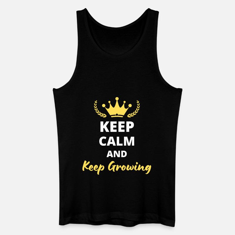 Keep Calm And Keep Growing - Débardeur bio Homme - noir
