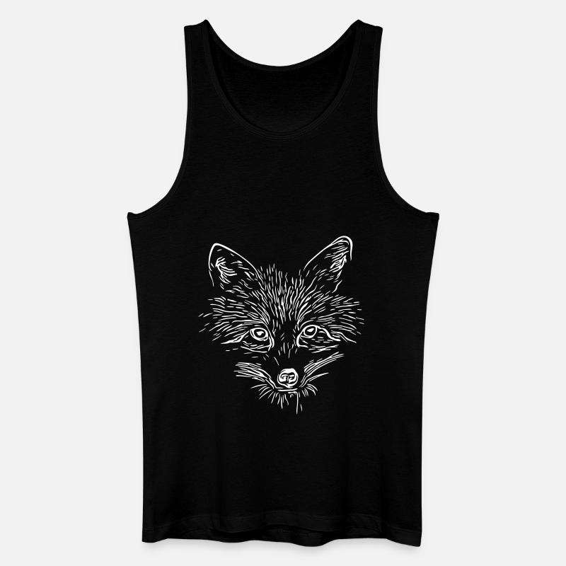 Fox Face - Fox Face - Men’s Organic Tank Top - black