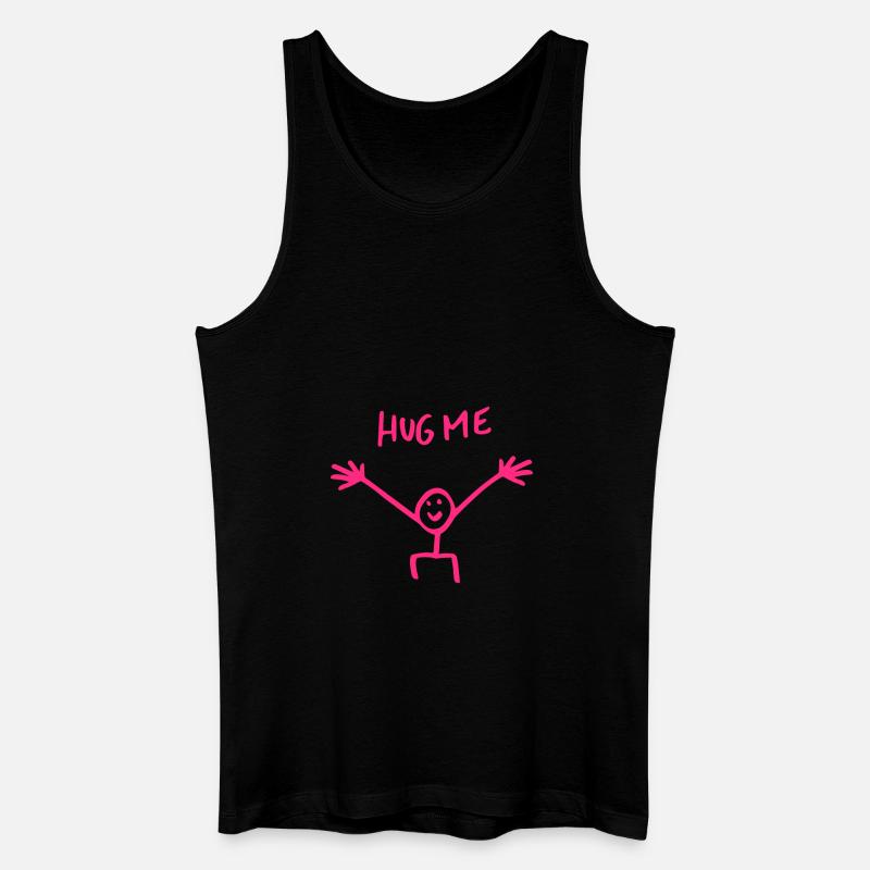 Umarme mich Umarmung Strichmännchen Geschenk - Männer Bio Tank Top - Schwarz