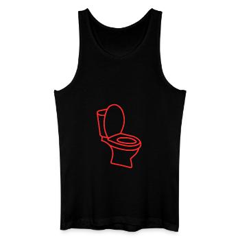 Toilette toilette cadeau d’humour - Débardeur bio Homme - noir - Devant