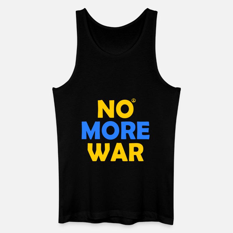 No more war - Männer Bio Tank Top - Schwarz
