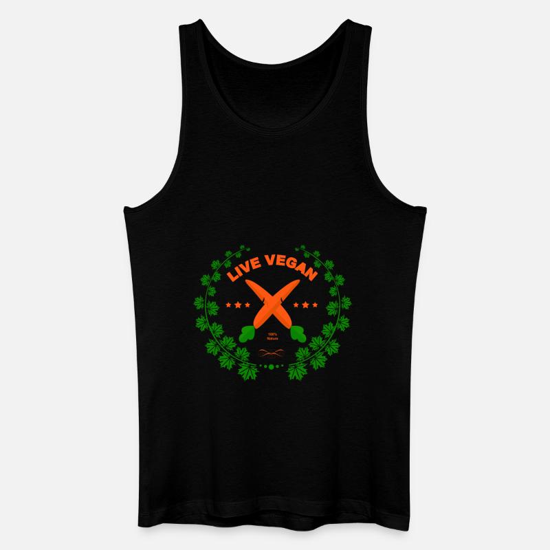 Life Vegan 100% Nature - Männer Bio Tank Top - Schwarz