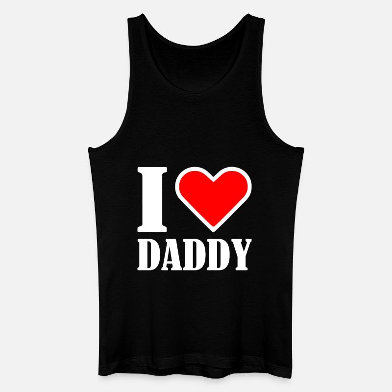 I love daddy - Männer Bio Tank Top - Schwarz