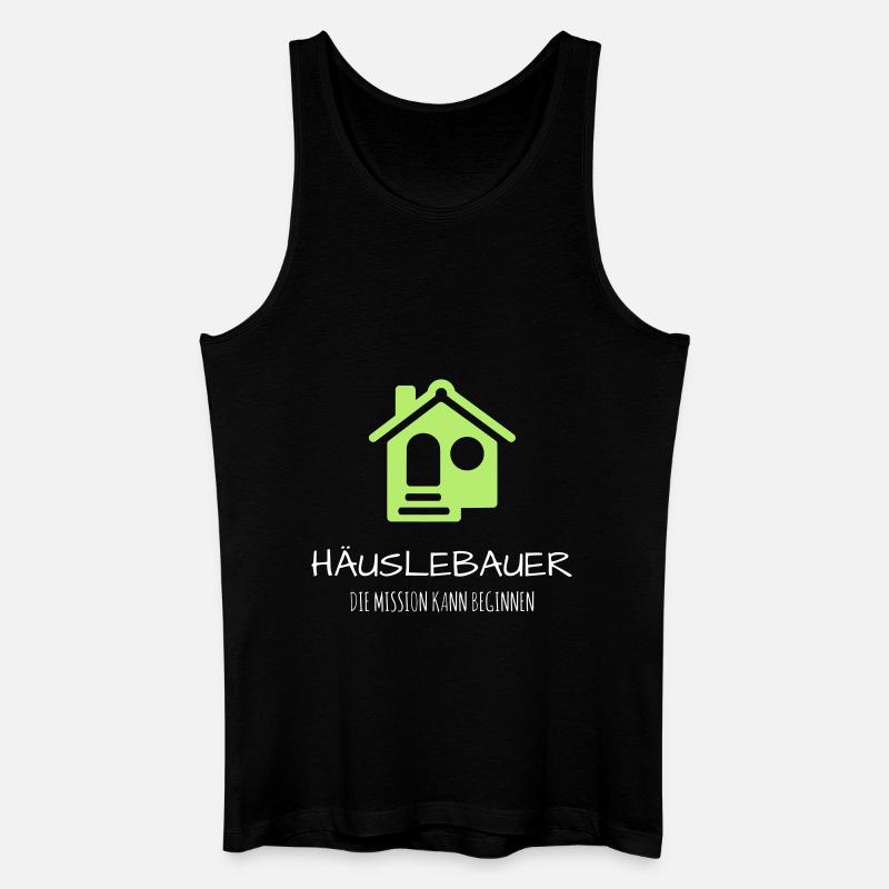 Häuslebauer Haus Bauherr Geschenk Idee - Männer Bio Tank Top - Schwarz