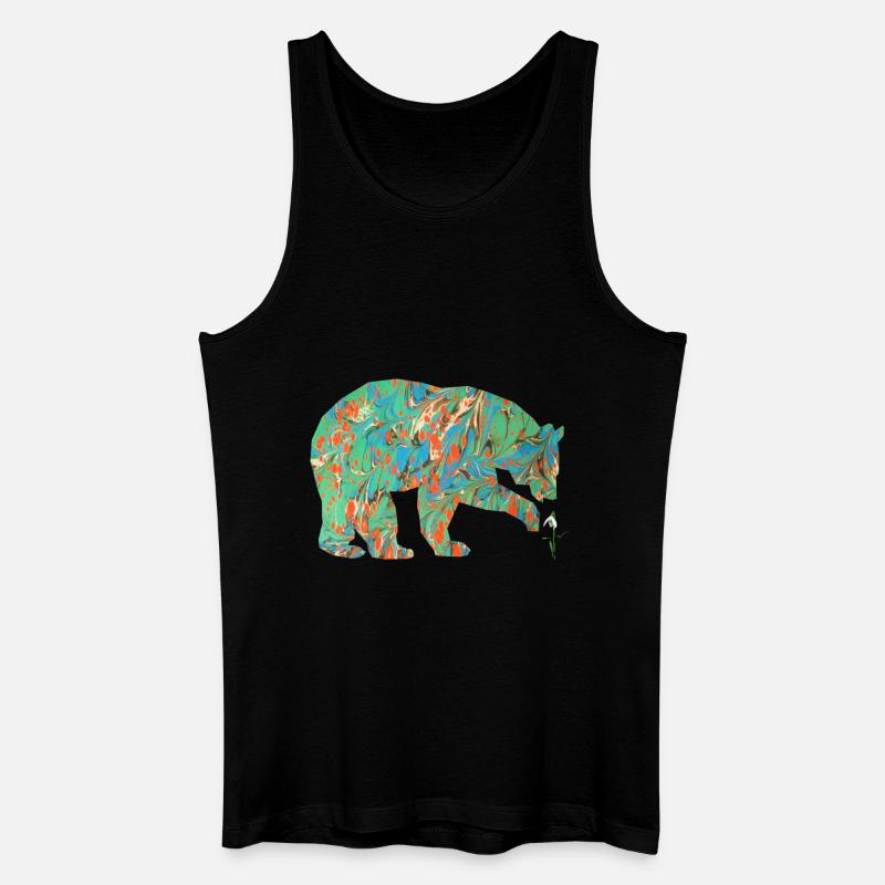 bear with snowdrop e 4 - Men’s Organic Tank Top - black