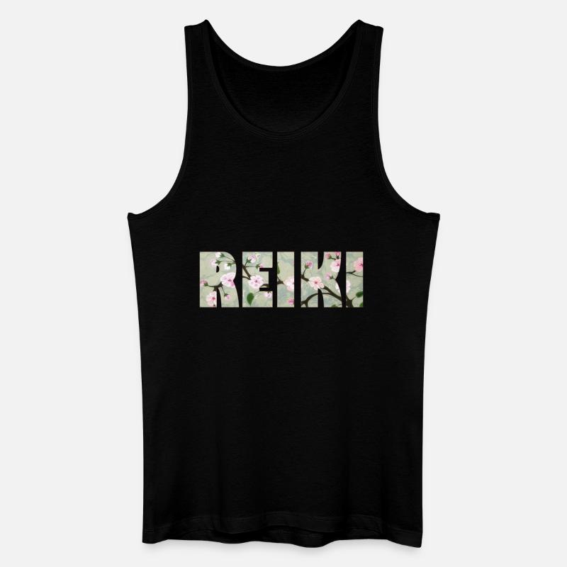 reiki schriftzug e 89 - Männer Bio Tank Top - Schwarz