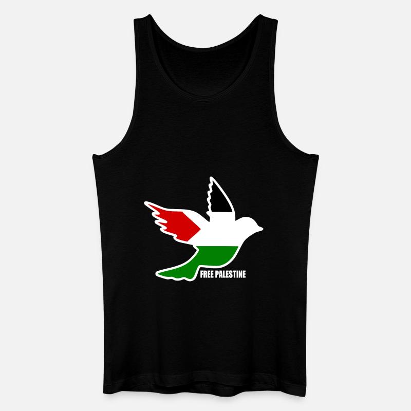 Free palestine - Männer Bio Tank Top - Schwarz