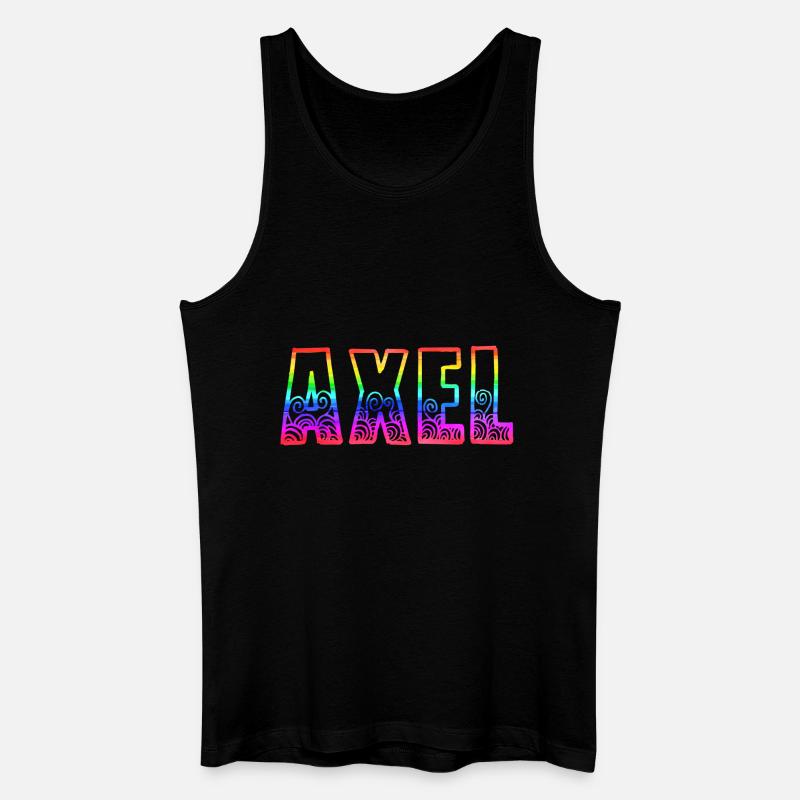 axel rs regenbogen - Männer Bio Tank Top - Schwarz