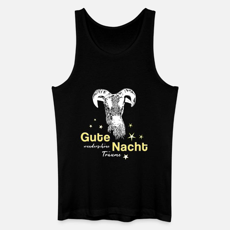 Sheep ram good night - Men’s Organic Tank Top - black