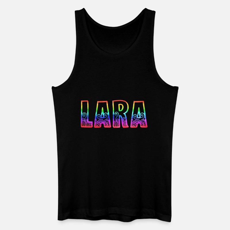lara rs regenbogen - Männer Bio Tank Top - Schwarz