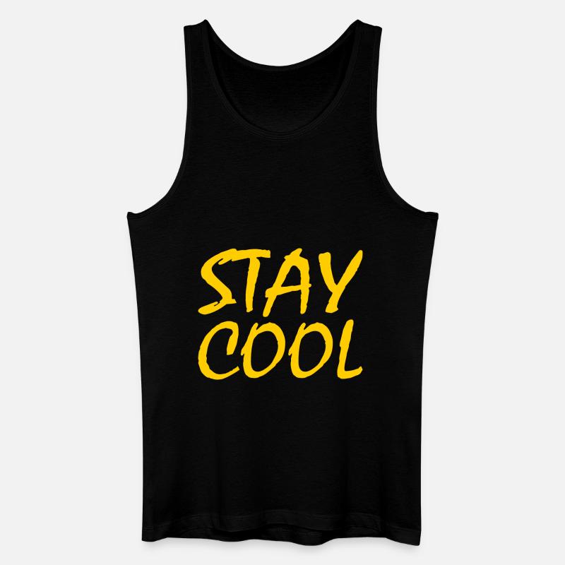 Stay cool - Männer Bio Tank Top - Schwarz