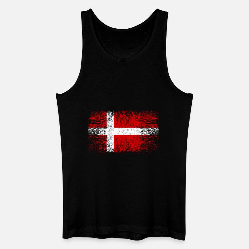 Daenemark 002 AllroundDesigns - Männer Bio Tank Top - Schwarz