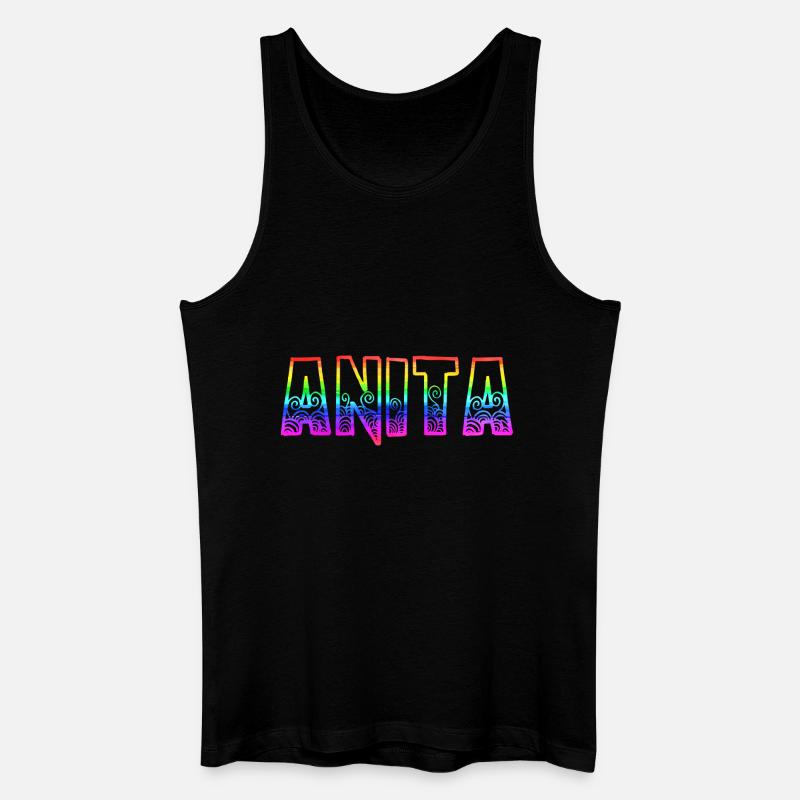 anita rs rainbow - Men’s Organic Tank Top - black
