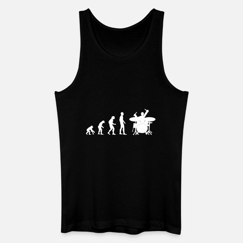 drummer evolution - Men’s Organic Tank Top - black