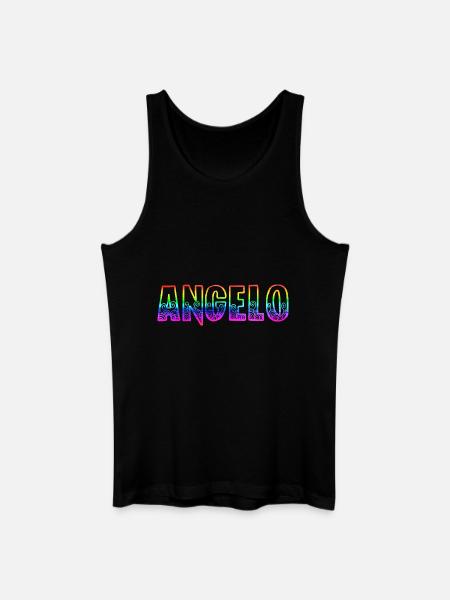 angelo rs rainbow - Men’s Organic Tank Top - black