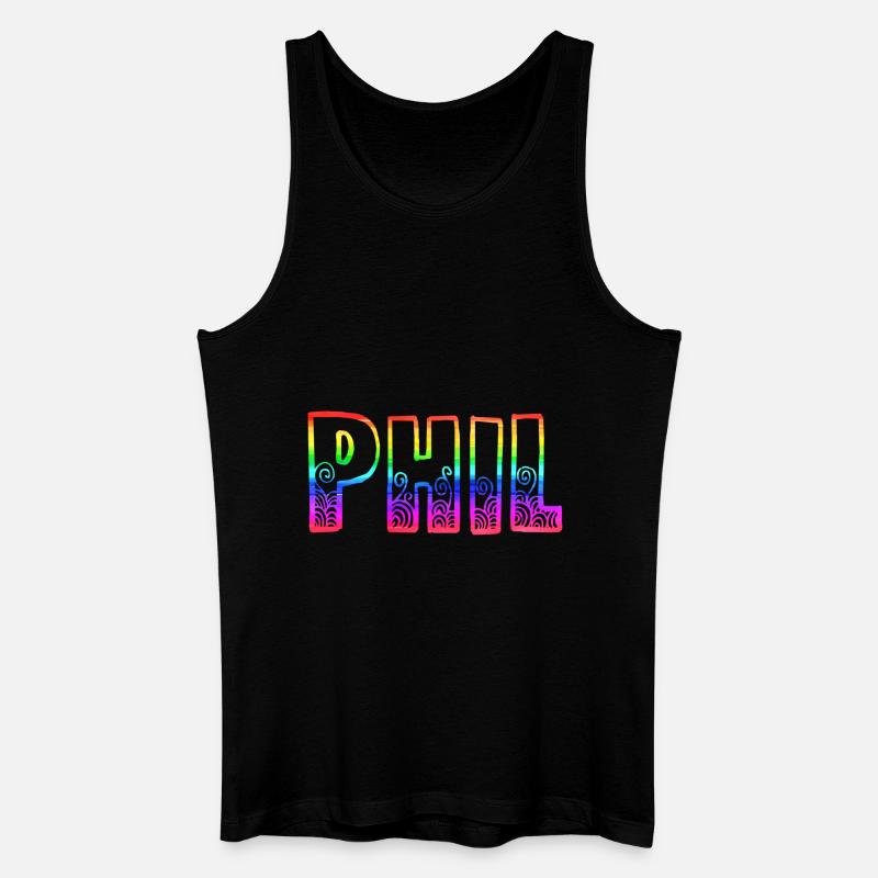 phil rs regenbogen - Männer Bio Tank Top - Schwarz
