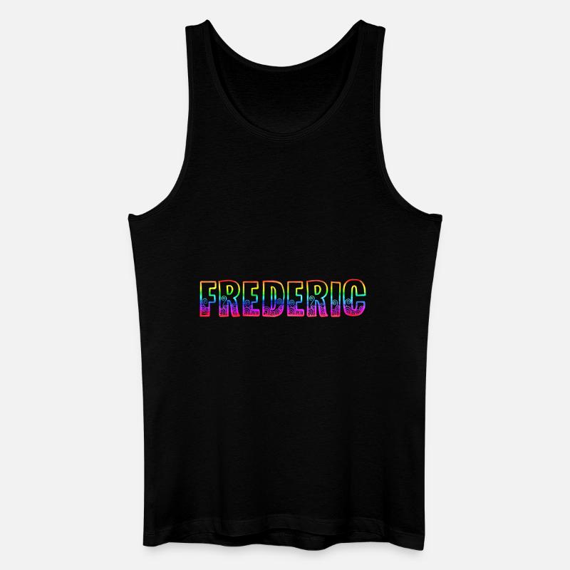 frederic rs regenbogen - Männer Bio Tank Top - Schwarz