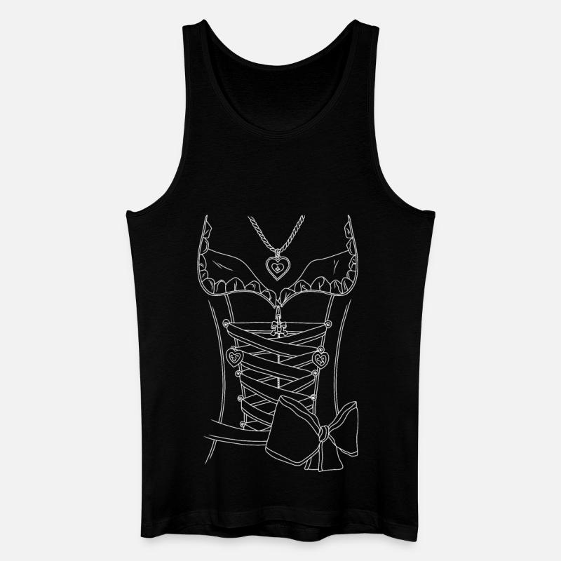 Dirndl - weiß - Männer Bio Tank Top - Schwarz