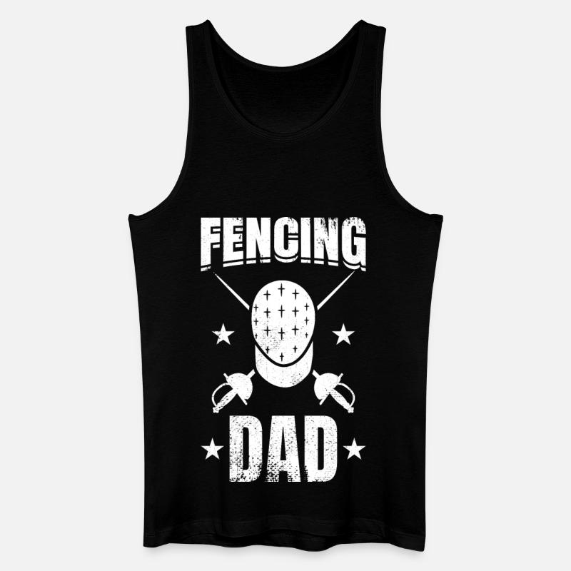 Fechten Papa - Männer Bio Tank Top - Schwarz