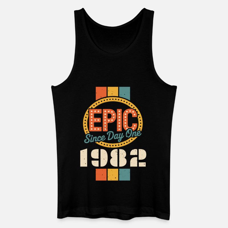 Legendär seit 1982 - Männer Bio Tank Top - Schwarz