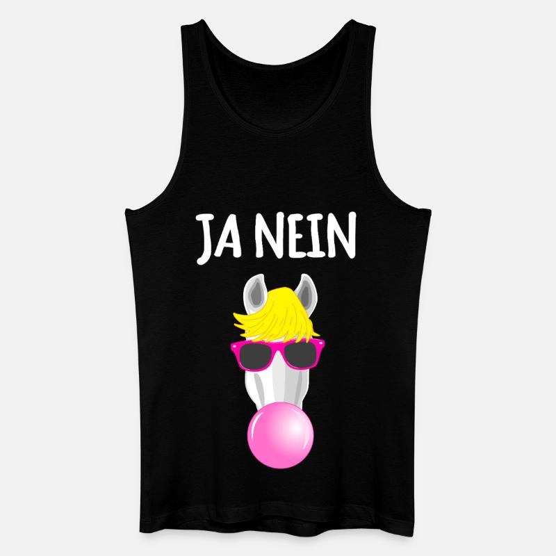 Lustiges Pferd Alles Egal - Männer Bio Tank Top - Schwarz