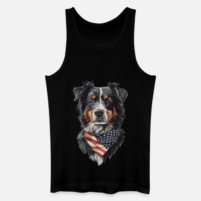 Australischer Schäferhund - Männer Bio Tank Top - Schwarz