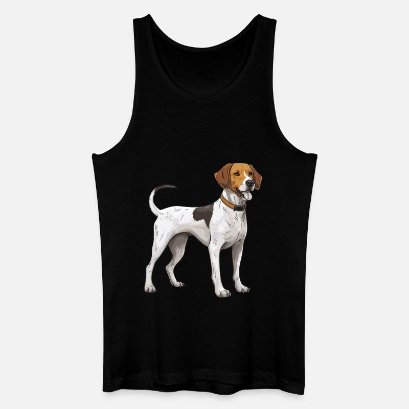 Beagle Hund - Männer Bio Tank Top - Schwarz