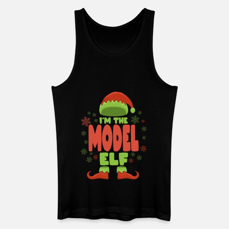 Model Weihnachtself - Männer Bio Tank Top - Schwarz