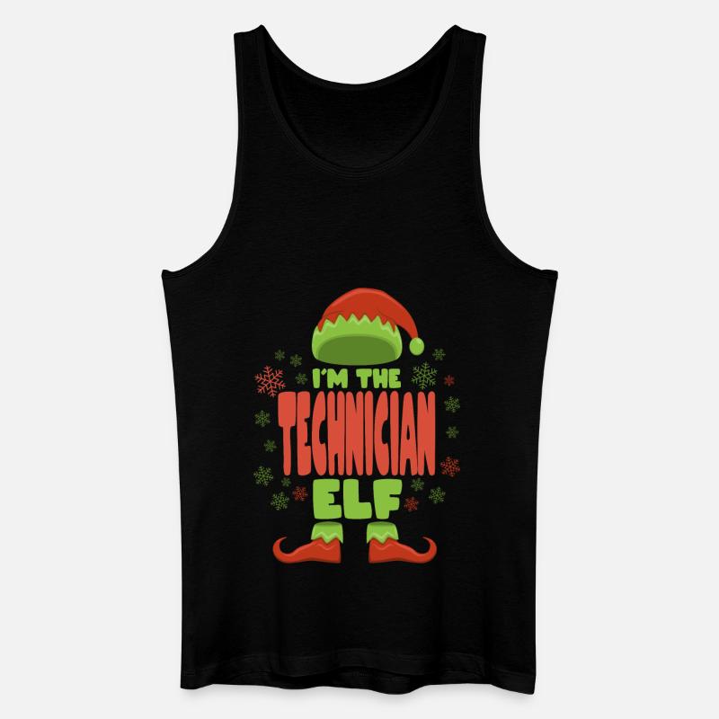 Techniker Weihnachtself - Männer Bio Tank Top - Schwarz