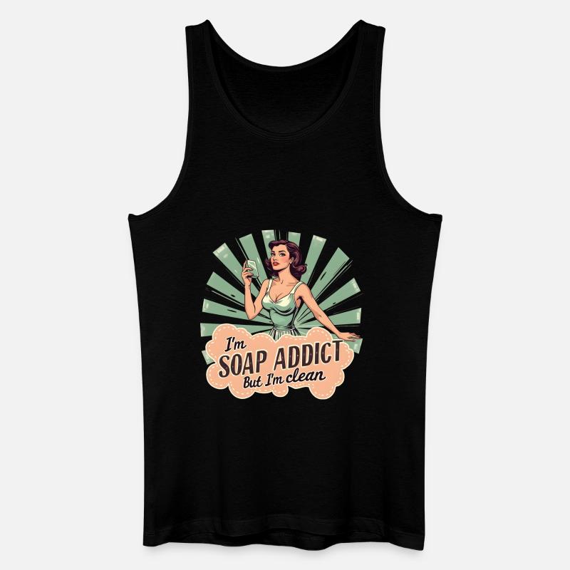 Seifenherstellung - I'm a Soap Addict - Männer Bio Tank Top - Schwarz