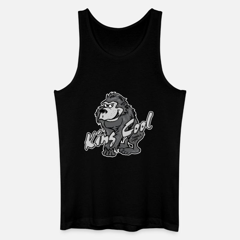Gorilla King Cool - Männer Bio Tank Top - Schwarz