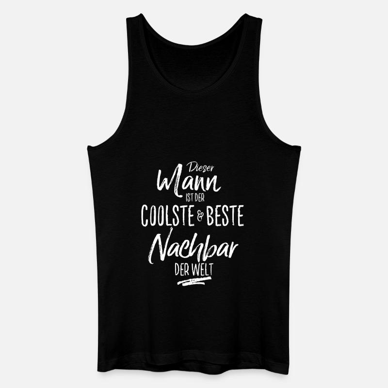 nachbar - Männer Bio Tank Top - Schwarz