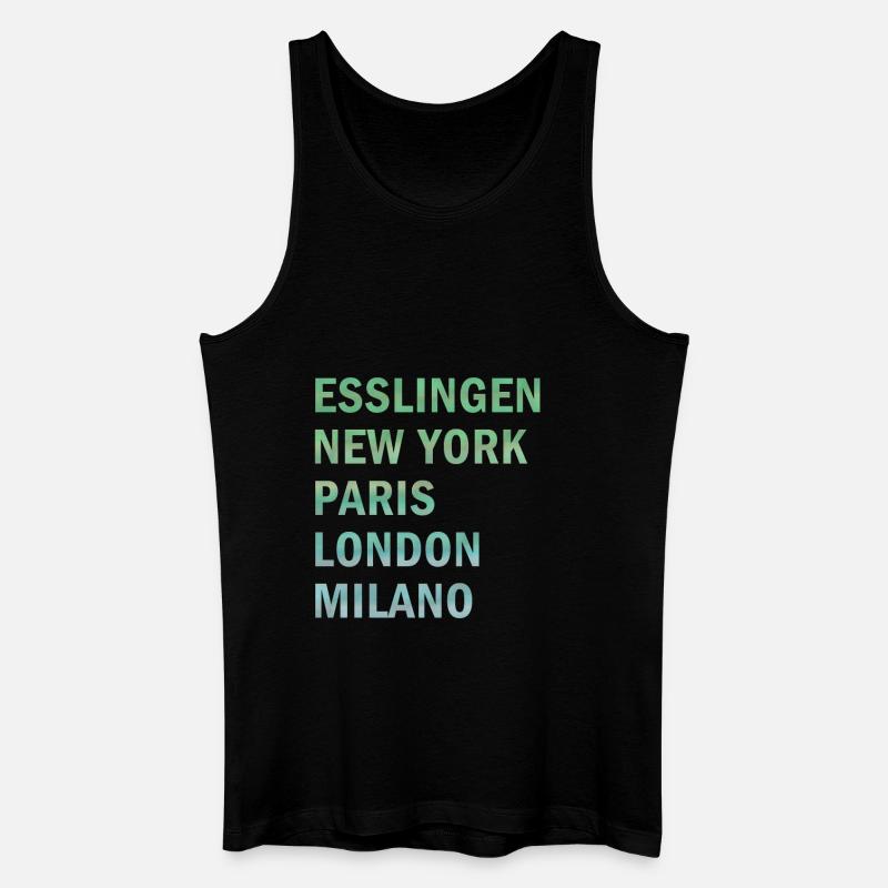 Metropole Esslingen - Männer Bio Tank Top - Schwarz