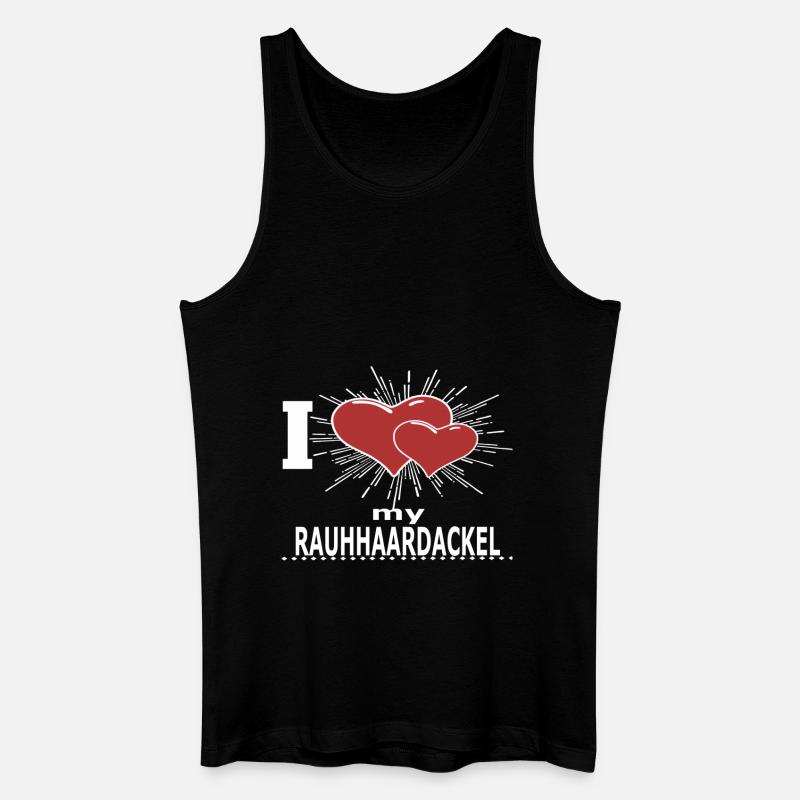 RAUHHAARDACKEL - Männer Bio Tank Top - Schwarz