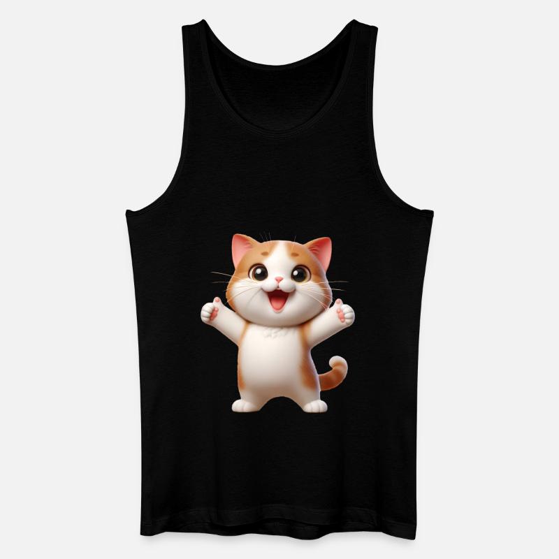 Katze 1 - Männer Bio Tank Top - Schwarz