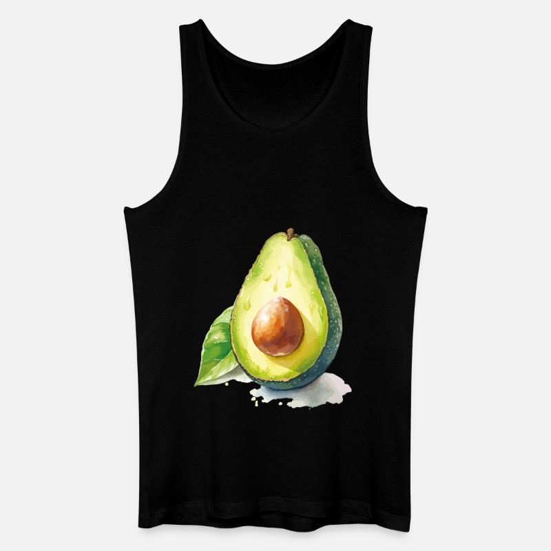Avocado - Männer Bio Tank Top - Schwarz