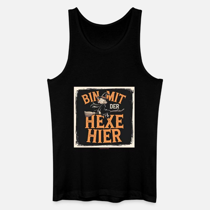 Bin mit der hexe hier - Männer Bio Tank Top - Schwarz