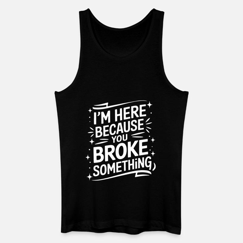 Technischer Support Computerfreak Nerd - Männer Bio Tank Top - Schwarz