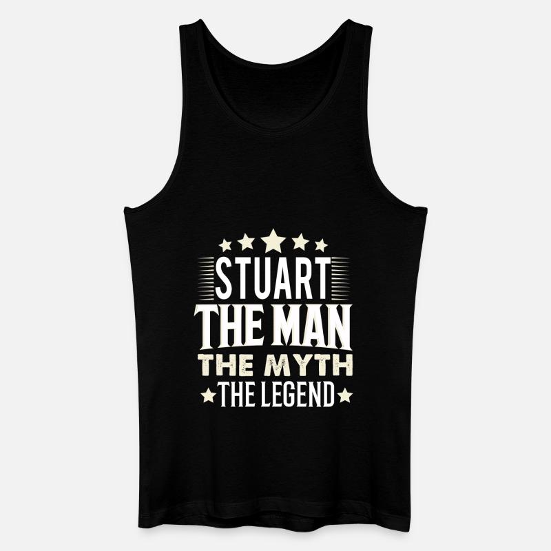 Stuart - Männer Bio Tank Top - Schwarz